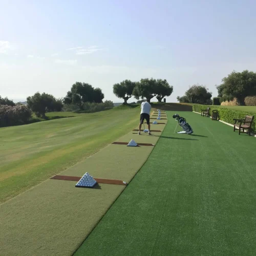 Albany driving range synthetic turf installation